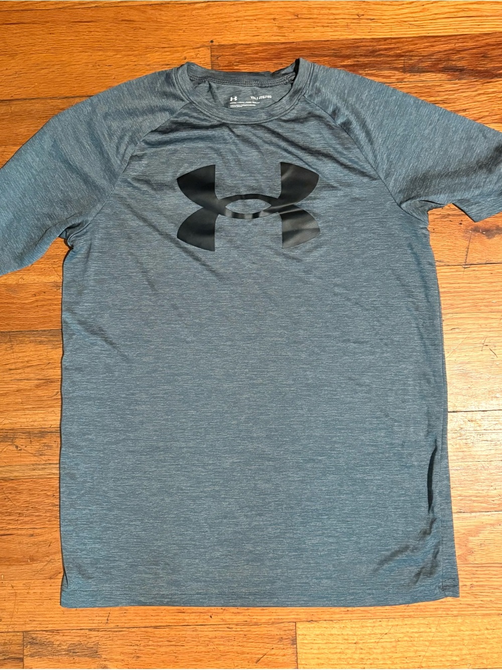 Under Armour Youth XL Short Sleeve T-Shirt — Blue-Gray
